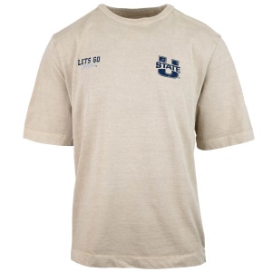 U-state lets go aggies heavyweight tan unisex t-shirt